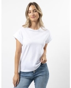 Stella + Gemma Embroidered Logo Cuff Sleeve Tee