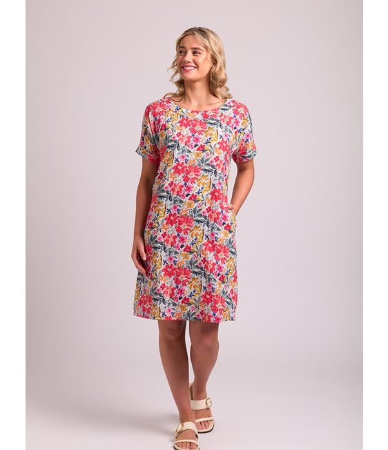 Preen Linen Shift Dress with Pockets