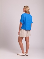 Preen Linen Ruffles & Scoop Hem Top