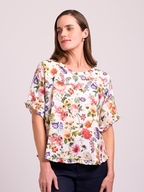 Preen Linen Ruffles & Scoop Hem Top