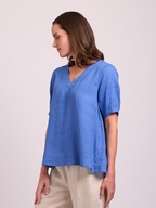 Foil Swing Linen Top