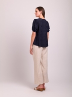 Oh Three Linen Wide Leg Trousers