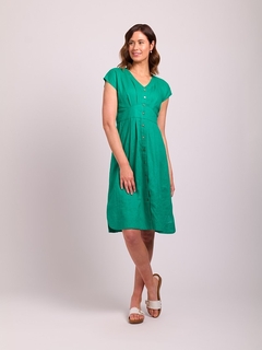 Oh Three Linen Button Front Dress-style-MCRAES