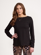 Vassalli Boat Neck Long Sleeve Top