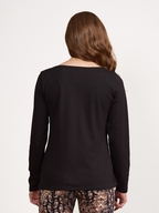 Vassalli Boat Neck Long Sleeve Top