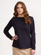 Vassalli Boat Neck Long Sleeve Top