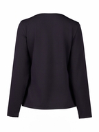 Vassalli Boat Neck Long Sleeve Top