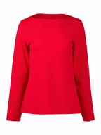 Vassalli Boat Neck Long Sleeve Top