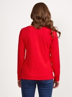 Vassalli Boat Neck Long Sleeve Top