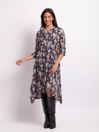 Memo Draped Hem Chiffon Dress