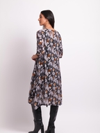 Memo Draped Hem Chiffon Dress