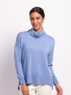 Foil Split Back Neck Jumper