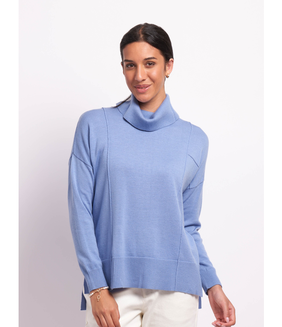 Foil Split Back Neck Jumper