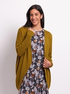 Foil Open Front Midi Cardigan