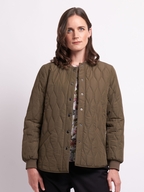 Foil Quilted Snap Jacket