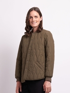 Foil Quilted Snap Jacket