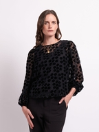 Oh Three Burnout Velvet Top