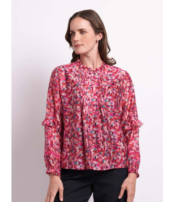 Oh Three Front Tuck Blouse